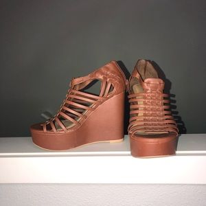 Torrid Brown Sandal Wedge Heels